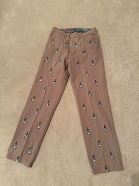 Penningtons Citadel Bulldog Embroidered Tan Casual Chinos